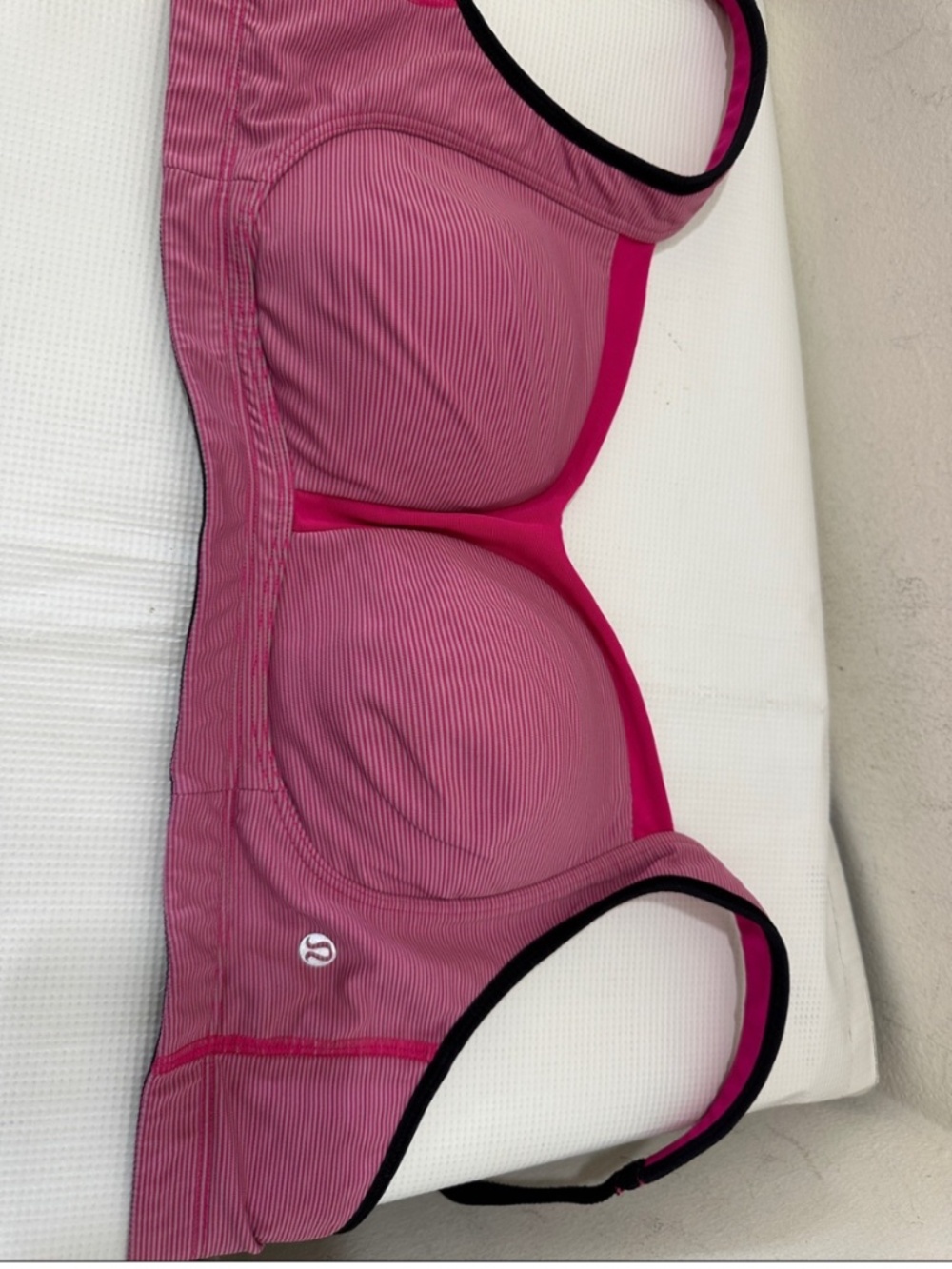 lululemon athletica Magenta and Black Molded Sports Bra